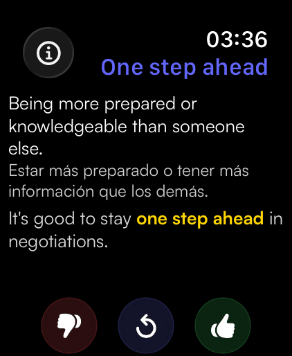 Word detail on Apple Watch