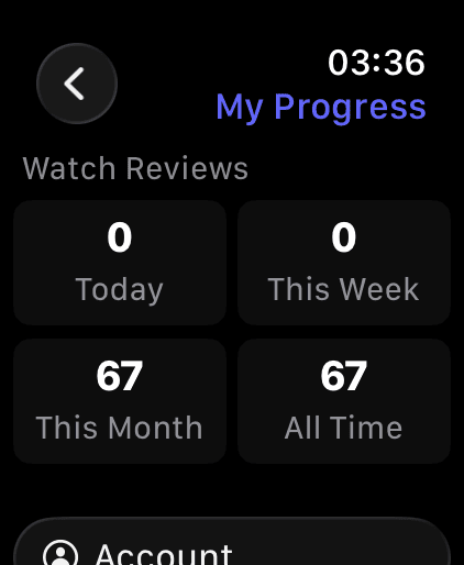 Stats on Apple Watch