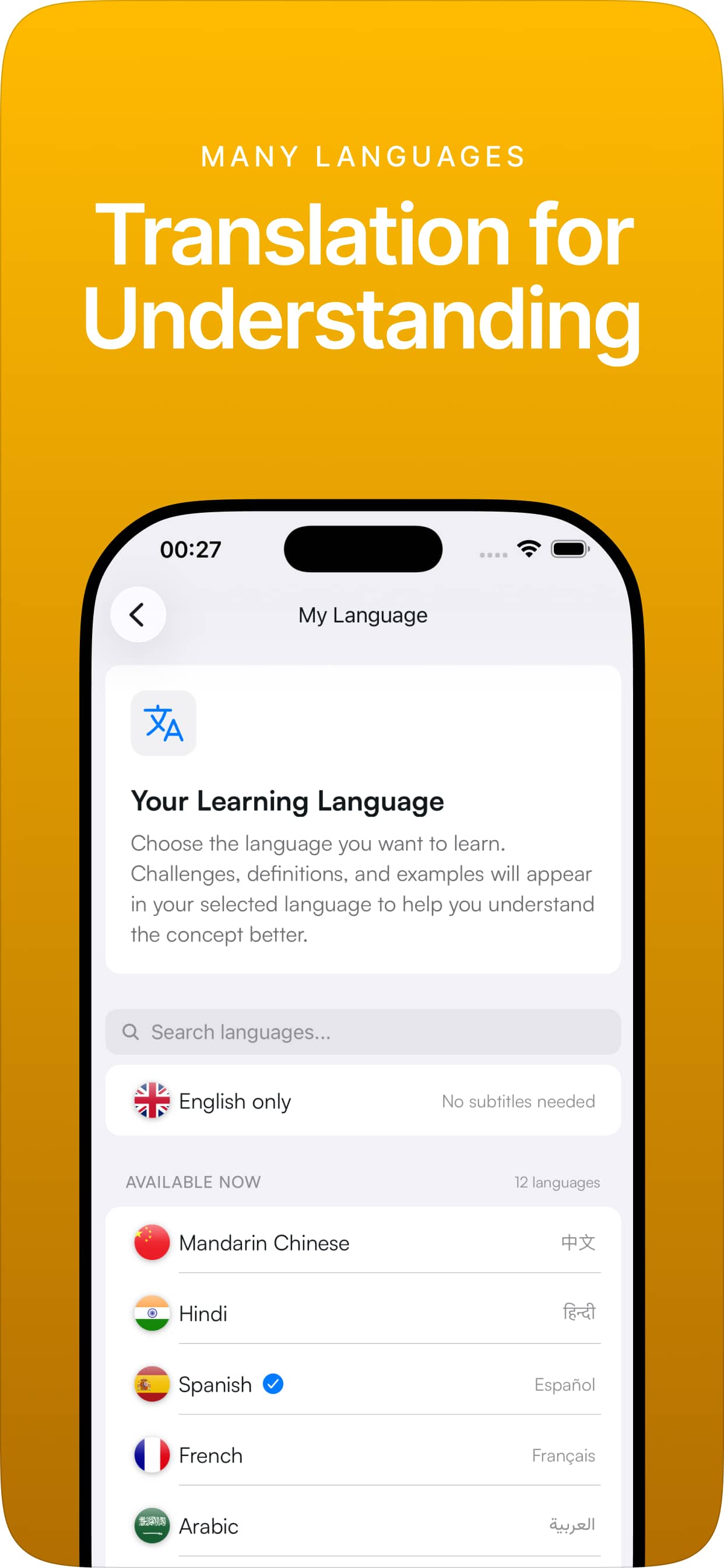 Translations in your language